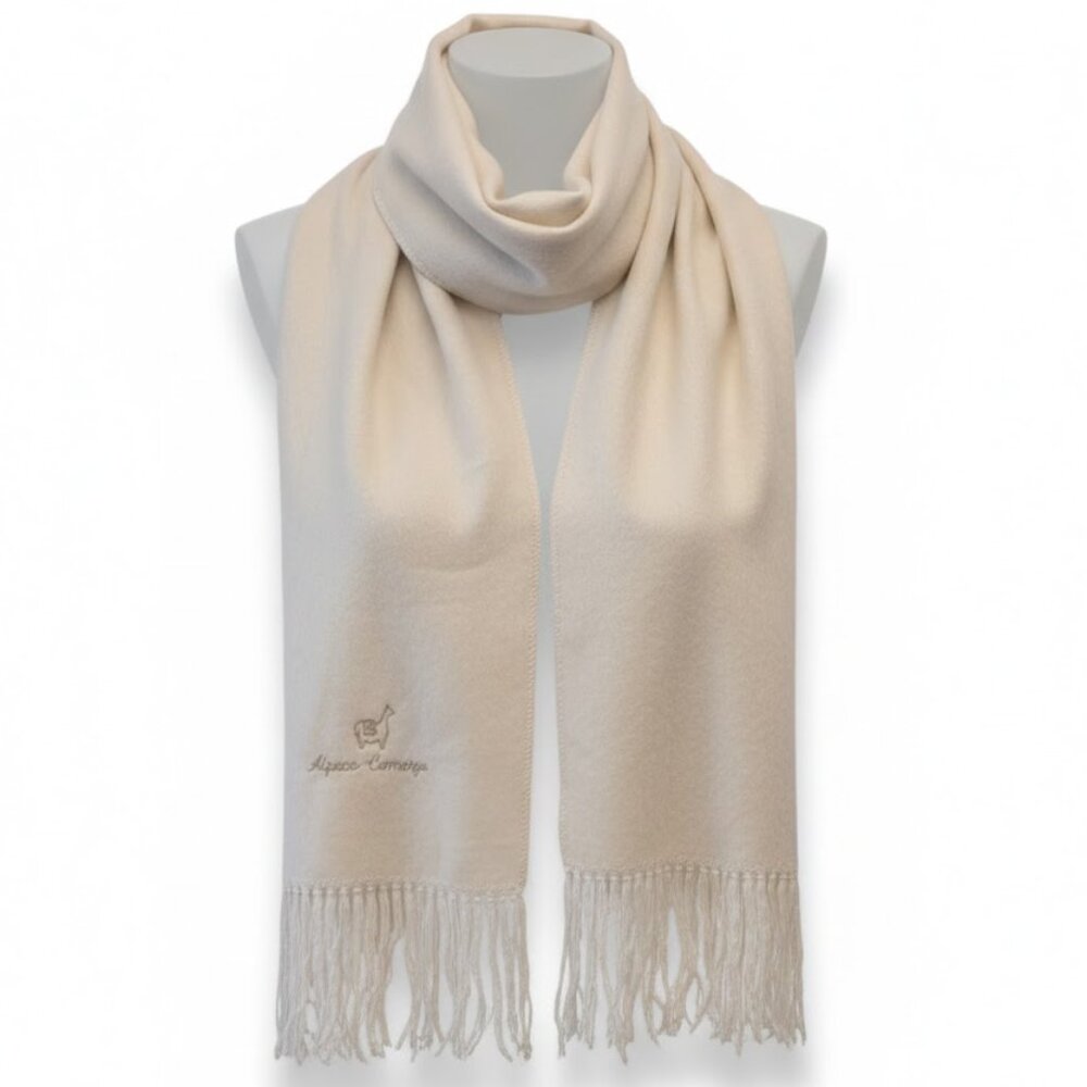 Alpaca Camargo Cream Scarf